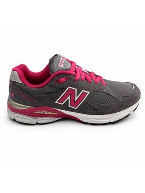 New Balance 990v3 Grey Pink Running Sneakers Size 9